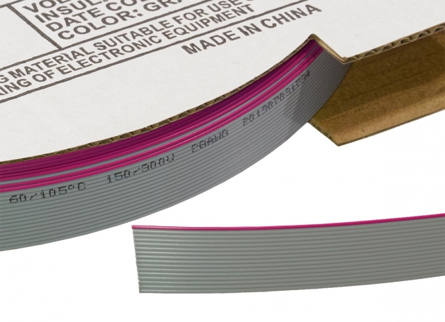 16-poliges Flachbandkabel - AWG 28, grau